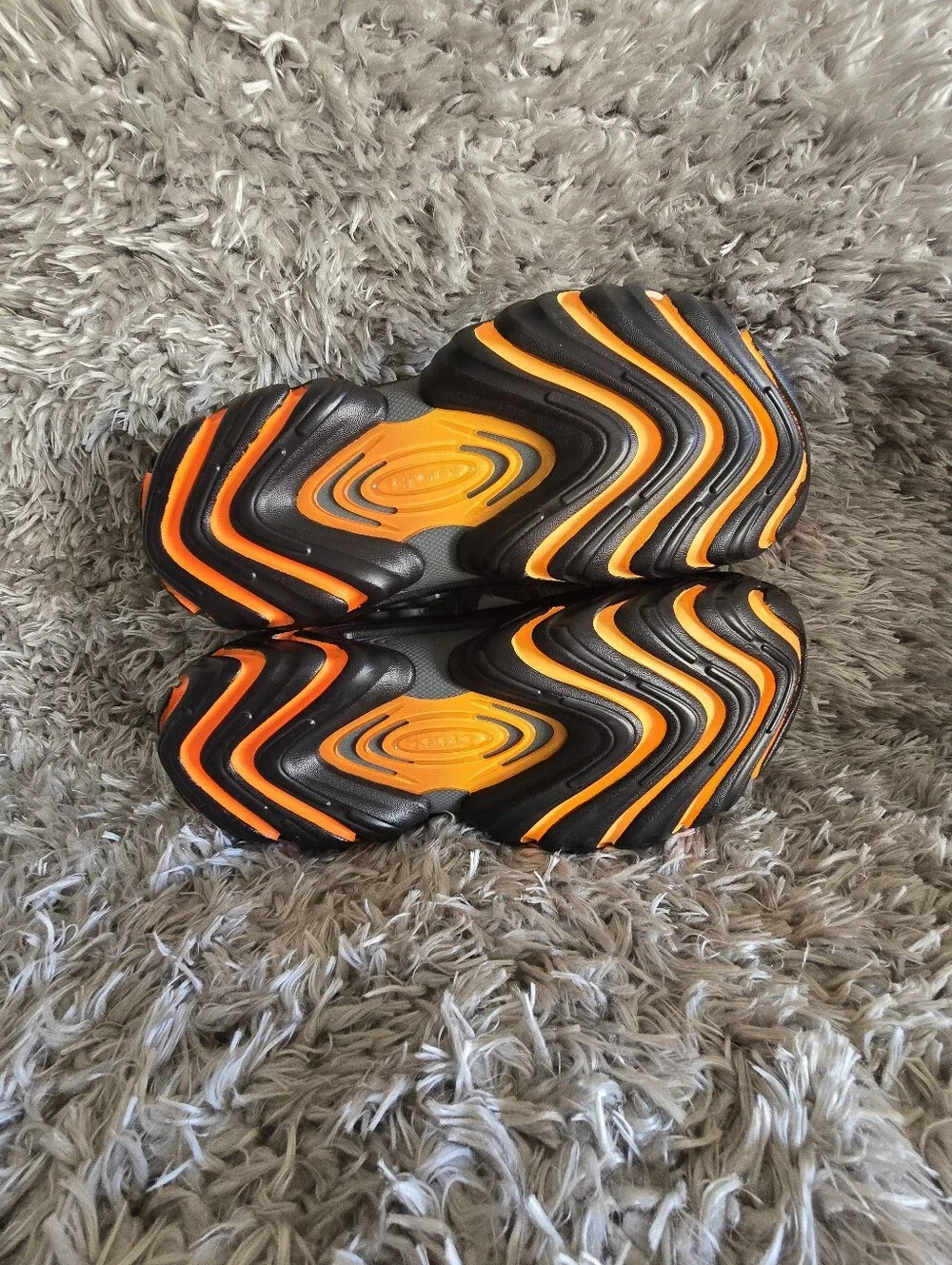 Men's Black & Orange Water Clog - Breathable Slip-On Swim Shoe